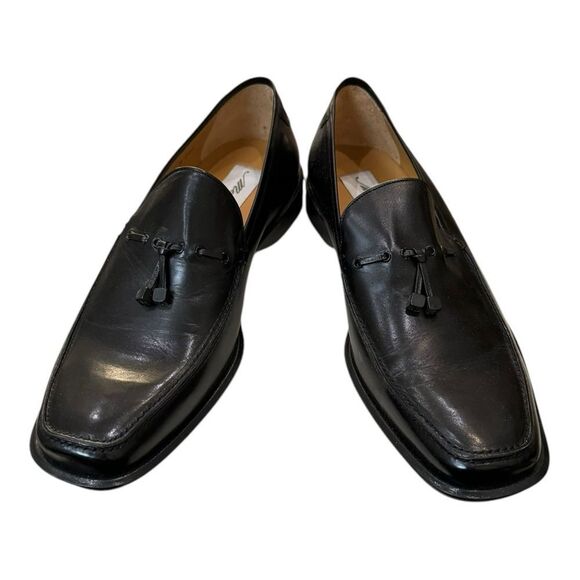 New Mezlan Poretta Men\'s Black Leather Slip-on Tassel Loafers Dress Shoes 9  9M